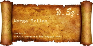 Warga Szilas névjegykártya